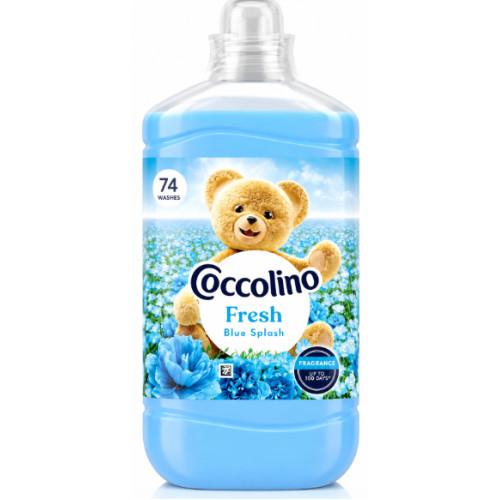 Концентрований кондиціонер для білизни Coccolino Свіжість та м'якість із нотами зеленого яблука, троянди та сандалу, 1,7 л, 74 прання